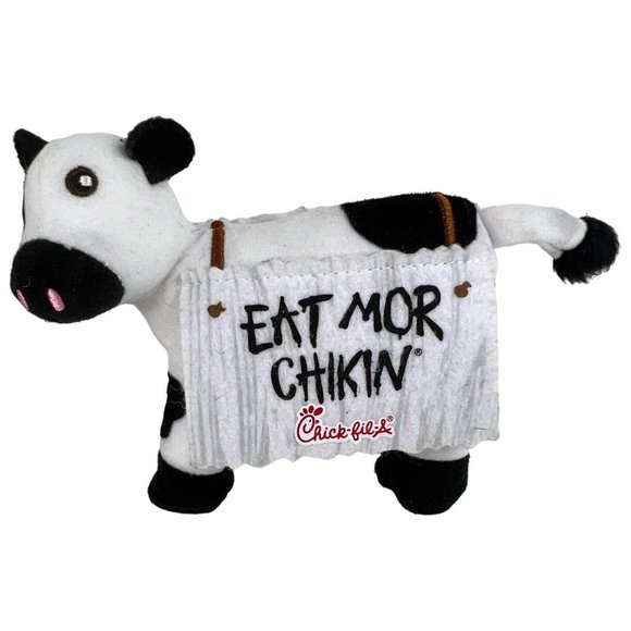 2 Chick Fil A Plush Cows Eat Mor Chikin More Chicken Stuffed Animal Toy Lot Set - Picture 6 of 12